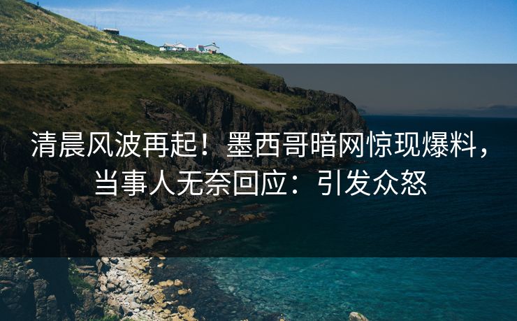 清晨风波再起！墨西哥暗网惊现爆料，当事人无奈回应：引发众怒