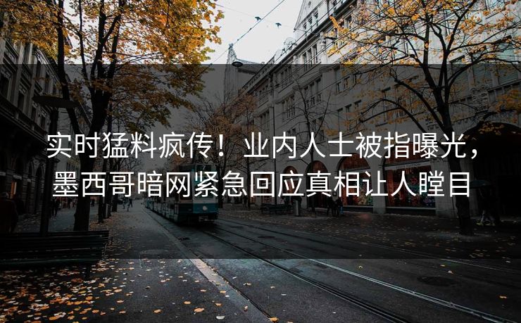 实时猛料疯传！业内人士被指曝光，墨西哥暗网紧急回应真相让人瞠目