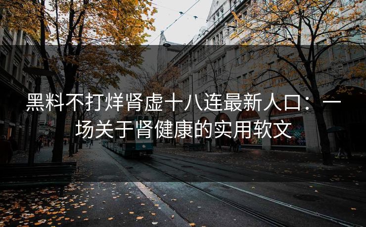 黑料不打烊肾虚十八连最新人口：一场关于肾健康的实用软文