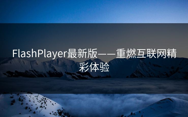 FlashPlayer最新版——重燃互联网精彩体验