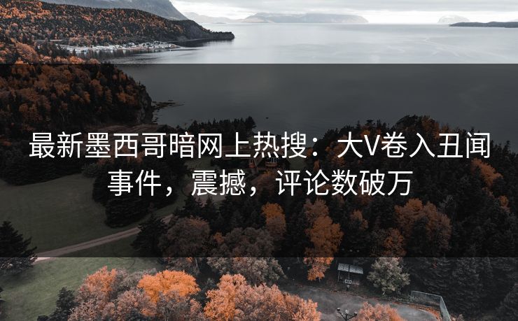 最新墨西哥暗网上热搜：大V卷入丑闻事件，震撼，评论数破万